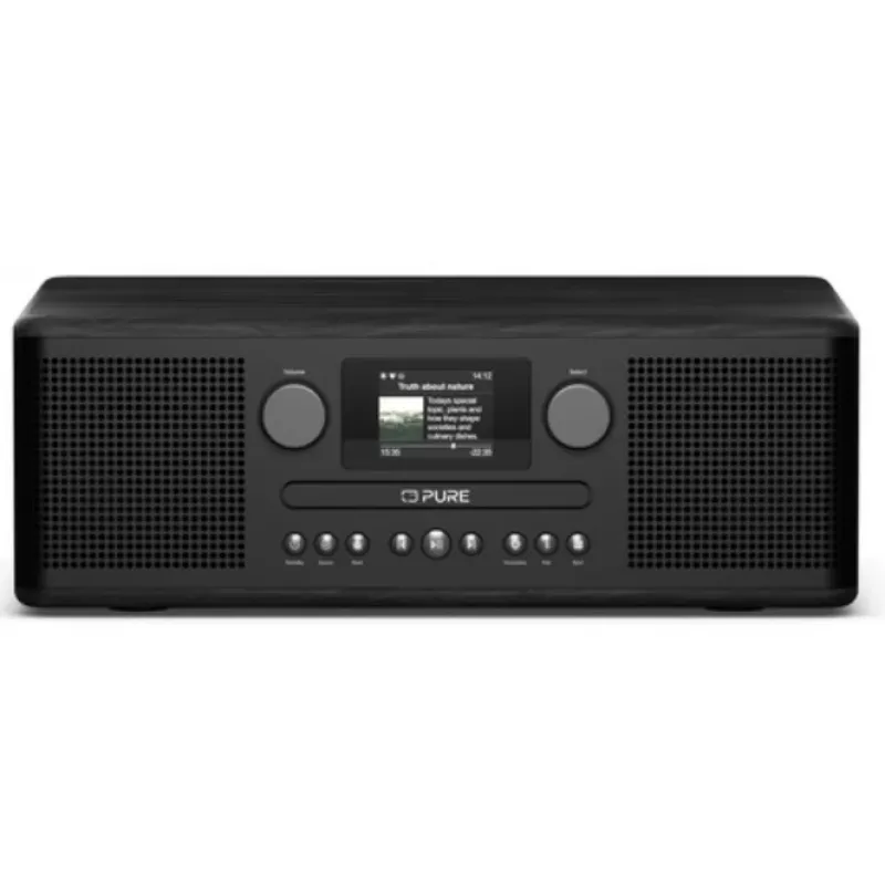 Pure Classic C-D6i Internetradio mit DAB+ und UKW, Schwarz/Schwarz Esche 254587