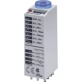 Finder 85.03.8.240.0000 Multifunktions-Zeitrelais, 24-240 V AC/DC, 3 CO, 10 A, 18 Funktionen