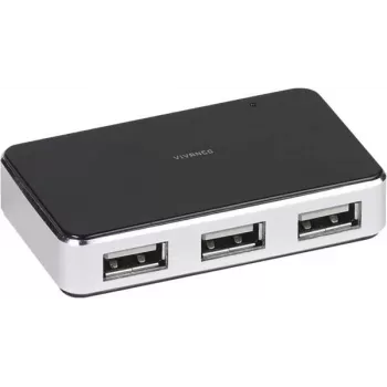 Vivanco USB 2.0 4-Port-Hub mit 3 m Kabel (VVITHUB2V4PORTS)