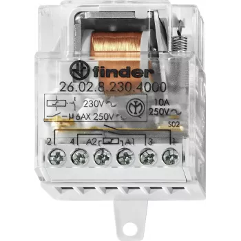 Finder 26.02.8.230.4000 Impulsrelais 2NO 10A 230V AC DIN-Schiene
