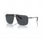 Armani Exchange Herren eckige Sonnenbrille AX2050S609980 Mattschwarz/Dunkelgrau 60mm