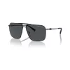 Armani Exchange Herren eckige Sonnenbrille AX2050S609980 Mattschwarz/Dunkelgrau 60mm