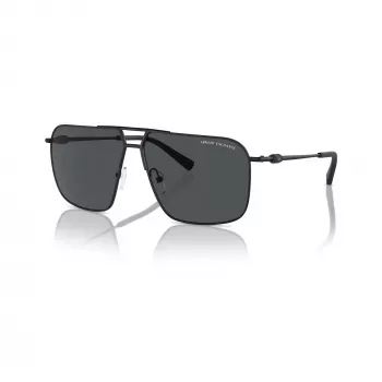 Armani Exchange Herren eckige Sonnenbrille AX2050S609980 Mattschwarz/Dunkelgrau 60mm