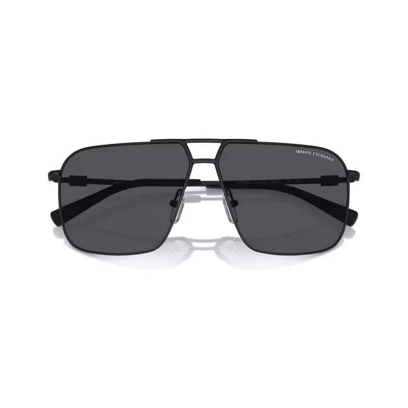 Armani Exchange Herren eckige Sonnenbrille AX2050S609980 Mattschwarz/Dunkelgrau 60mm