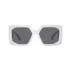 Versace VE4478U31487 Damen Cat-Eye Sonnenbrille, Schwarzes Gestell, Dunkelgraue Gläser, 56/18/145 mm