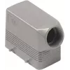 ILME MHO16.25 Aluminium-Druckguss Haubengehäuse, Größe 77.27, Seiteneingang, M25-Gewinde, 4-Schrauben-Verriegelung, Grau