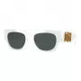 Versace VE4479U31487 Damen Cat-Eye-Sonnenbrille, schwarzes Gestell, graue Gläser, 52mm