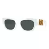 Versace VE4479U31487 Damen Cat-Eye-Sonnenbrille, schwarzes Gestell, graue Gläser, 52mm