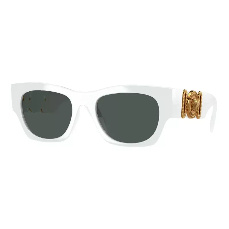 Versace VE4479U31487 Damen Cat-Eye-Sonnenbrille, schwarzes Gestell, graue Gläser, 52mm