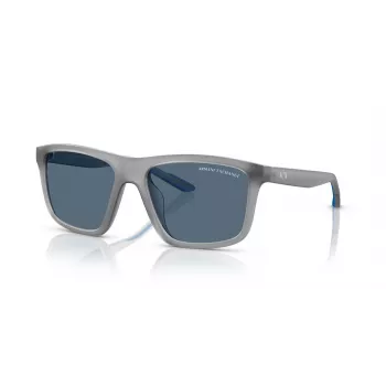 Armani Exchange Herren Rechteckige Sonnenbrille AX4149SU 83638 Mattschwarz/Dunkelgrau