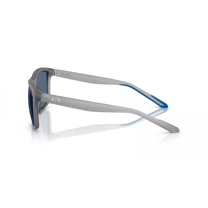 Armani Exchange Herren Rechteckige Sonnenbrille AX4149SU 83638 Mattschwarz/Dunkelgrau