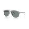 Armani Exchange Herren AX4156SU83788 rechteckige Sonnenbrille, mattschwarzes Gestell, dunkelgraue Gläser, 59-17-145