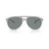 Armani Exchange Herren AX4156SU83788 rechteckige Sonnenbrille, mattschwarzes Gestell, dunkelgraue Gläser, 59-17-145