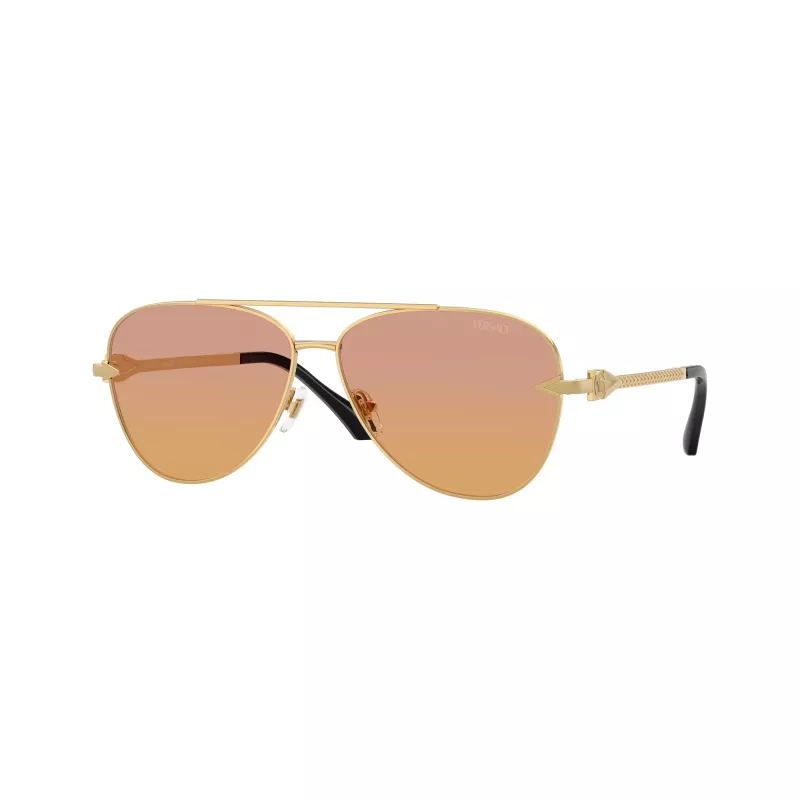 Versace VE2283-1002EL Herren-Sonnenbrille, schwarzes Gestell, graue Gläser, 61mm