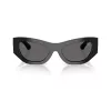 Burberry BE4450U300187 Damen-Sonnenbrille, glänzend schwarzes Gestell, dunkelgraue Gläser, 54mm