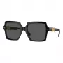 Versace VE4441 GB1-87 Damen-Sonnenbrille, eckig, Schwarz/Grau, 55mm