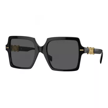 Versace VE4441 GB1-87 Damen-Sonnenbrille, eckig, Schwarz/Grau, 55mm