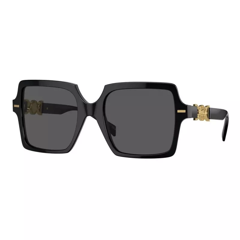 Versace VE4441 GB1-87 Damen-Sonnenbrille, eckig, Schwarz/Grau, 55mm