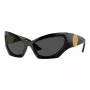 Versace VE4450-GB1-87 Herren-Sonnenbrille, schwarzes Gestell, graue Gläser, 60/16/125 mm