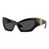 Versace VE4450-GB1-87 Herren-Sonnenbrille, schwarzes Gestell, graue Gläser, 60/16/125 mm