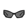 Versace VE4450-GB1-87 Herren-Sonnenbrille, schwarzes Gestell, graue Gläser, 60/16/125 mm