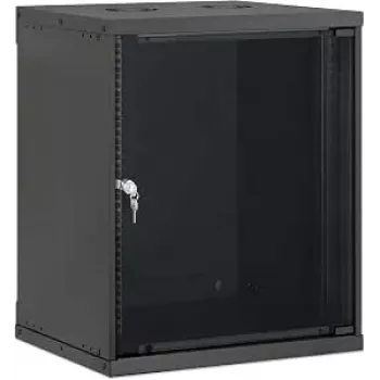 Intellinet 19 inch Wandgehäuse Rack, Basic Line, 12U, 400 mm Tiefe, Schwarz RAL 9005 (716697)