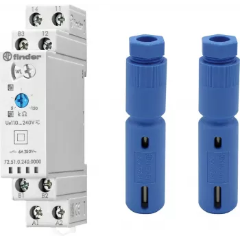 Finder Niveauüberwachungsrelais 72 Serie, 2 Wechsler, 240V AC, leitfähige Flüssigkeiten 725102400000PQA