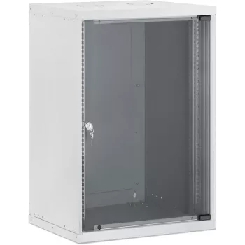 Intellinet 19 inch Wandmontage-Netzwerkschrank, Basic Line, 15U, 400 mm Tiefe, Grau RAL 9005 (716727)
