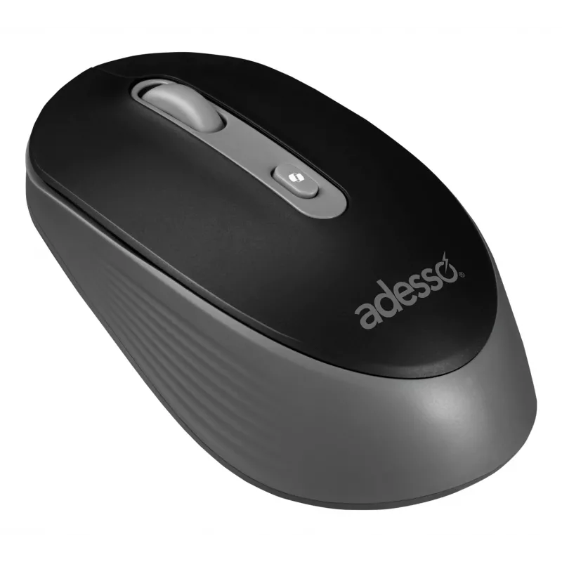 Adesso iMouse A30B Kabellose optische Maus Schwarz-Grau 4 Tasten 1200 DPI