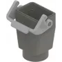 ILME TMAV06LG25 Hochprofil T-Kupplungsgehäuse, Größe 6B, Einzelhebel, M25 gerader Eingang, Grau