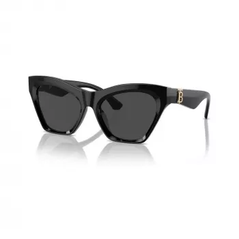 Burberry BE4420U300187 Damen-Sonnenbrille, quadratisch, schwarzes Gestell, dunkelgraue Gläser, 55mm
