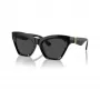 Burberry BE4420U300187 Damen-Sonnenbrille, quadratisch, schwarzes Gestell, dunkelgraue Gläser, 55mm