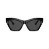 Burberry BE4420U300187 Damen-Sonnenbrille, quadratisch, schwarzes Gestell, dunkelgraue Gläser, 55mm