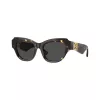Burberry BE4423F411187 Damen-Sonnenbrille, quadratisch, schwarzes Gestell, graue Gläser, 52mm