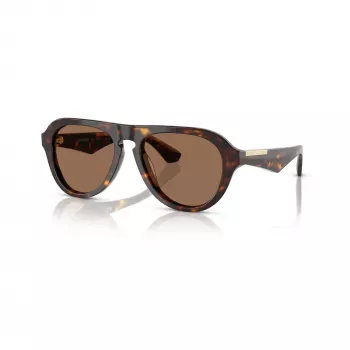 Burberry BE4437U300273 Herren-Sonnenbrille, quadratisch, Havana/Dunkelbraun, 55-18-145