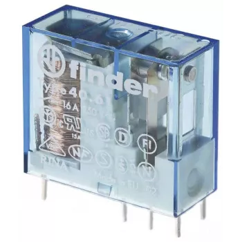 Finder 40.61.7.024.1000 Miniatur-Leistungsrelais, 1 Wechsler, 16 A, 24 V DC Spule, Steckmontage