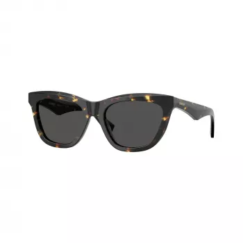 Burberry BE4435F412187 Damen eckige Sonnenbrille, Havana/Dunkelgrau, 53mm