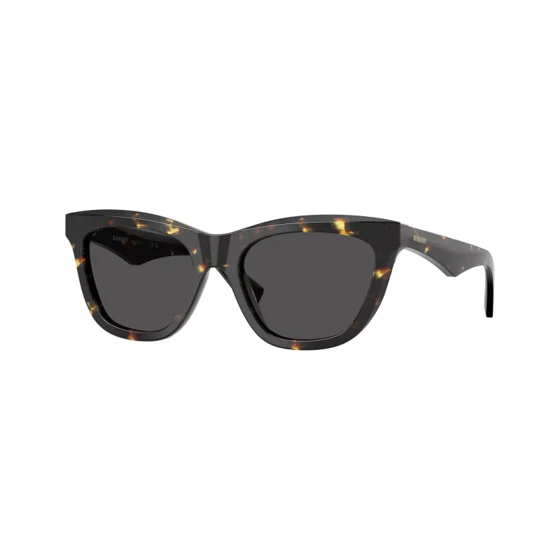 Burberry BE4435F412187 Damen eckige Sonnenbrille, Havana/Dunkelgrau, 53mm