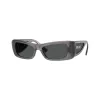 Versace Damen VE4481-550287 Cat-Eye-Sonnenbrille, transparentes graues Gestell, dunkelgraue Gläser, 54mm