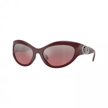 Versace VE4485-54877E Damen Cat-Eye-Sonnenbrille, Havana-Rahmen, dunkelbraune Gradient-Gläser, 59mm
