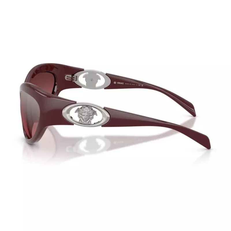 Versace VE4485-54877E Damen Cat-Eye-Sonnenbrille, Havana-Rahmen, dunkelbraune Gradient-Gläser, 59mm