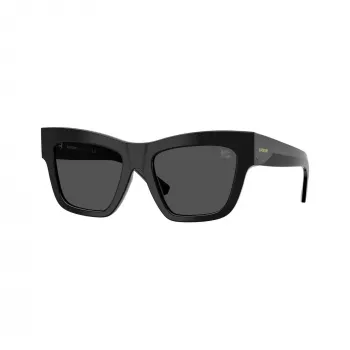 Burberry BE4449F300187 Damen Cat-Eye Sonnenbrille, schwarzes Gestell, graue Gläser, 53/19/140 mm