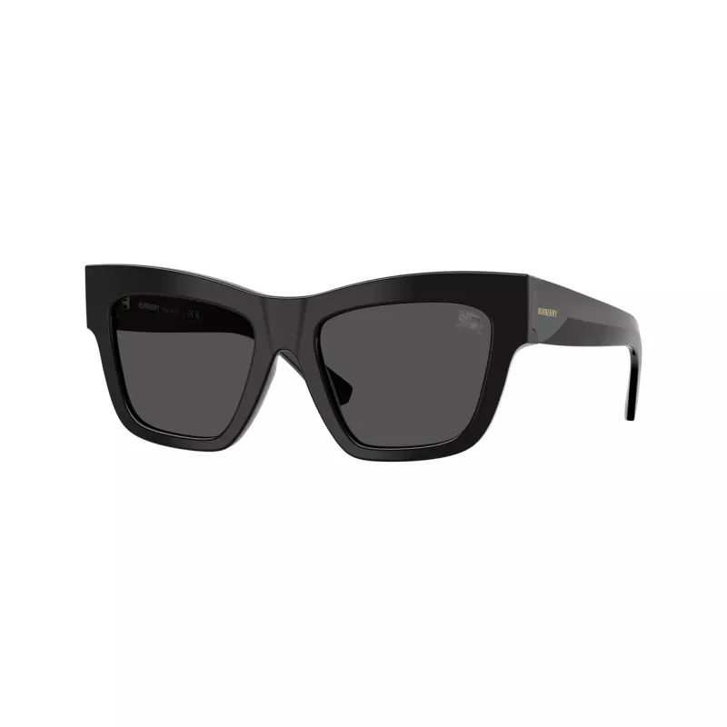 Burberry BE4449F300187 Damen Cat-Eye Sonnenbrille, schwarzes Gestell, graue Gläser, 53/19/140 mm
