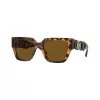 Versace VE4409-511983 Damen Cat-Eye-Sonnenbrille, Havana-Rahmen, Dunkelgraue Gradient-Gläser, 54mm