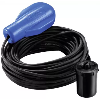 Finder 72.A1.1.000.1001 Schwimmerschalter zum Füllen oder Entleeren, 10 m Kabel, 1 Wechselkontakt, IP68