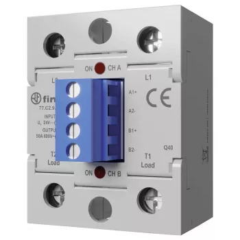 Finder Serie 77 Halbleiterrelais, 50 A, 660 V AC, 24 V DC Steuerung, Momentanschaltung 77C290248671