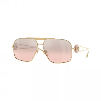 Versace VE2269-10027E Damen-Sonnenbrille, Blassgoldenes Gestell, Braune Gradient-Gläser, 60/14/140 mm
