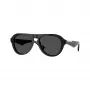 Burberry Herren BE4437U eckige Sonnenbrille, Havana/Dunkelgrau, 55mm BE4437U411287