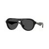 Burberry Herren BE4437U eckige Sonnenbrille, Havana/Dunkelgrau, 55mm BE4437U411287