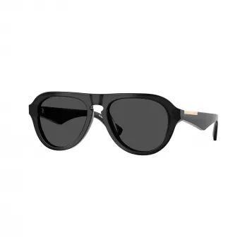 Burberry Herren BE4437U eckige Sonnenbrille, Havana/Dunkelgrau, 55mm BE4437U411287